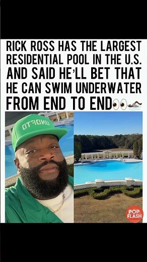 Rick Ross Shows Off the Largest Pool in the U.S. Says He Can Swim Across It Underwater! #rickross