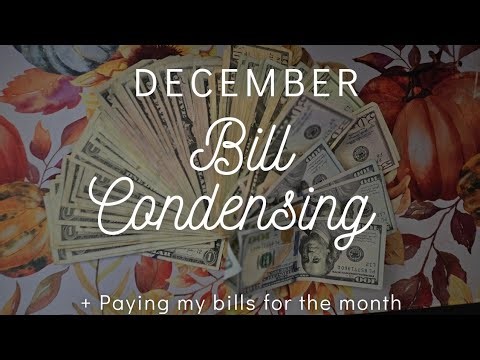 Bill Condensing for December 2025 | Cash Budget | Server Income | Debt | Michelle Marie Budgets