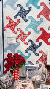 We’re feeling patriotic at Pine Needles! Do you love making Americana items or is this a pass for you? #pineneedlesutah #gardnervillage #smallbusiness #quilt #quilting #quiltersgonnaquilt #quiltersofinstagram #quilter #quilters | Pine Needles Utah