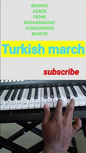 Rondo alla turca - Turkish march easiest mozart to play on piano 🎹 #turkishmarch #mozart #piano