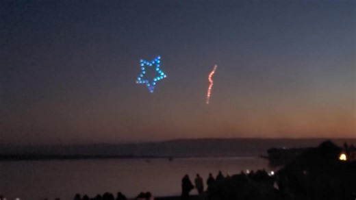 4th of July drone show at the beach in Lincoln City, Oregon Credit: Out West Photography | Source ONE News