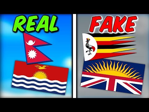 Unique REAL flags of the world and their FAKE redesigns
