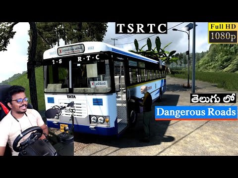 TSRTC Express Bus Dangerous Roads Driving with Logitech g29 Steering | ETS2 Telugu