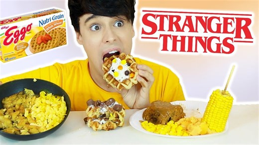 Eating Only Stranger Things Foods for 24 Hours Challenge