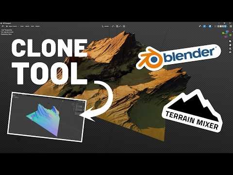 Build terrains super-fast faster inside Blender with Terrain Mixer Clone Tool