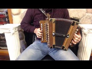 4554 - Mahogany Mark Savoy Acadian Cajun Diatonic Button Accordion Key of A LMMH 10 2 $1499