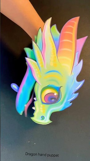 Learn to make a #dragonpuppet easy tutorial at happythought.co.uk #dragondraw #happythought #craft