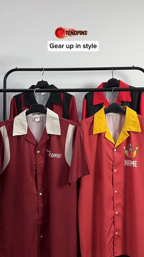 Gear up in style with our Bowling Shirts collection. Let’s bowl like never before! 🔥 #custombowlingshirts #bowlingshirts #custombowlinghawaiian #tendpins | Tendpins