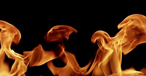 Download Burning clip of flames moving on darkness for foundry topics in 4K slow motion for free