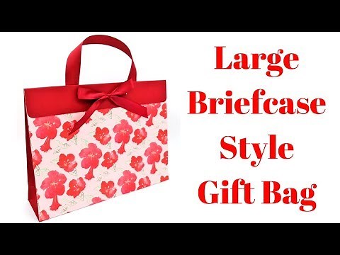 12 x 3 x 9 Large Briefcase Style Gift Bag | Original Design