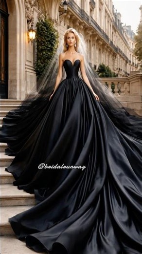 This Black Wedding Dress Is Unreal 😱 #bridaltrends #luxuryfashion #weddinggown
