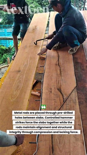 This Team Joins Massive Wood Slabs Without Machines!