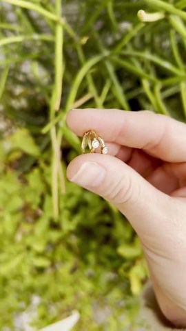 Solitaire Diamond Huggies Earrings 14k Solid Gold, Minimalist Bezel Single Stone Diamond Hoop Earrings, Single or Pair, Gift for Her - Etsy