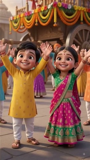 🌼 Jai Jagannath Cartoon | Cute 3D Animation for Kids | Jagannath Story #shorts