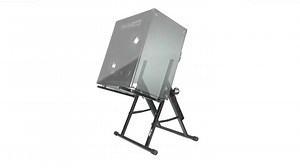 On-Stage RS7000 Tilt-Back Amp Stand (for Angling and Elevating Guitar Combo Amplifiers and Extension Speakers, Steel Construction, Up to 150LBs, Adjustable Height 17–24”, Portable, Folding, Black)