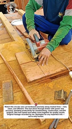 Woodworking Power Tool in Action – Fast & Precise Circular Saw Cutting | DIY Productivity Boost