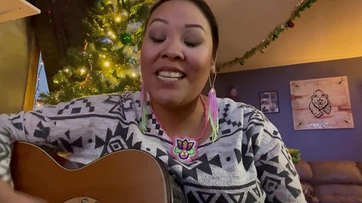 “Jingle Bells” 🔔 🎄 In Cree & English I hope you all enjoy. Thought I would post a video in our Cree Language ❤️🎄 Feel free to share. It is also a great learning tool for our youth and younger generations! | Terri-Anne Strongarm