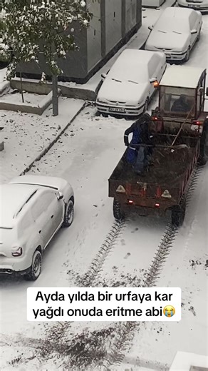 Şanlıurfa'da Nadir Kar Yağışı Görüntüleri