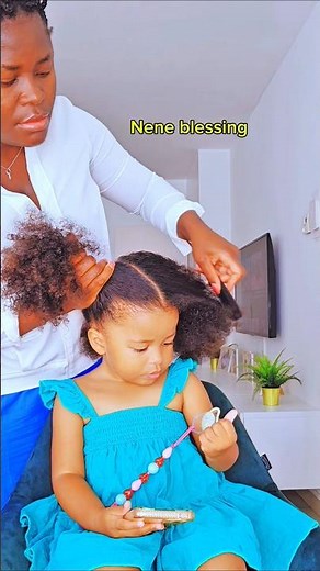 Cute and simple curly hair style for school 🎀 #hairtok #curlyhair #kidsstyle