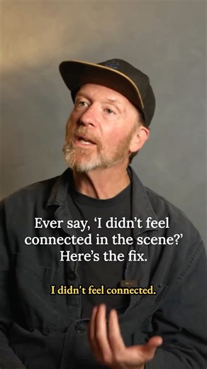 TD’S ACTING PROJECT | ACTING COACH on Instagram: "A lot of actors tell me after a scene, “I didn’t feel connected.” What they usually mean is they were watching themselves instead of living inside the doing. Connection does not come from trying to feel more. It comes from placing your attention outside yourself. When your focus shifts to the other person, the object in your hand, the task in front of you, your body settles and the moment becomes real. The audience does not connect to you trying 