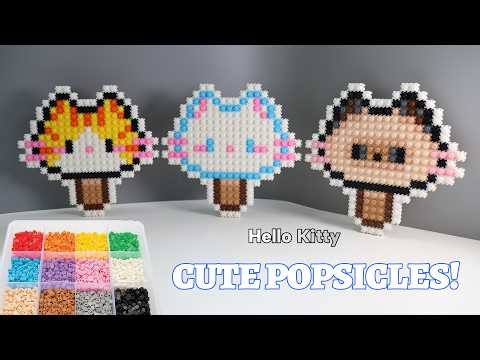 Hello Kitty Popsicle Builds (Pix Brix) 🐯🎀🐻