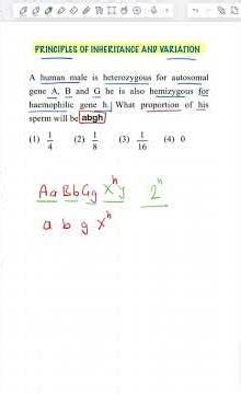 NEET Biology MCQ, Principles of inheritance and variation, Botany MCQ,12th NCERT Biology