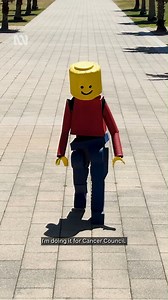 Have you seen the Human Lego Man? ❤️ Alex McIntyre's friend created a Lego head for a party and he thought it was "fantastic" — and asked whether he could have it afterwards. Read more: https://t.ly/8c-Q4 Keen to see it put to good use, Mr McIntyre decided to wear the Lego head while walking around Mount Gambier. When Mr McIntyre's mum was diagnosed with cancer in 2015, he made a promise to walk from Mount Gambier to Naracoorte. Good luck Human Lego man 2.0 👏 🎥: Eugene Boisvert via ABC South E