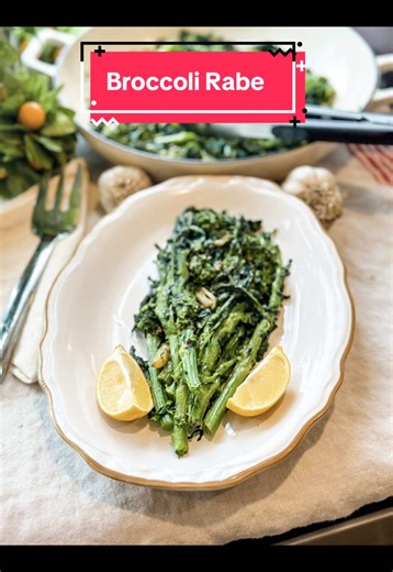 Broccoli Rabe is an amazing side dish. As a kid I made this often with my nonna. She taught me a few tricks. First cut off about one inch off the ends of each piece of broccoli rabe. They tend to be dry and tough to chew. Second, she always boiled it first before sauteeing with the olive oil and garlic. She told me that this took away the bitterness. And let me tell you this recipe is so delicious that I can actually eat it as a meal with crusty Italian bread. So easy and healthy, there is no ex