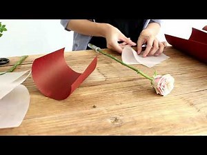 how to wrap single rose? A step by step tutorial