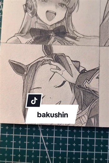 Drawing Bakushin from Uma Musume