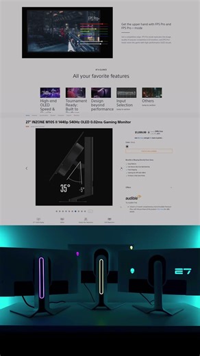 NEW SONY INZONE M10S II RGB TANDEM OLED Monitor #shorts