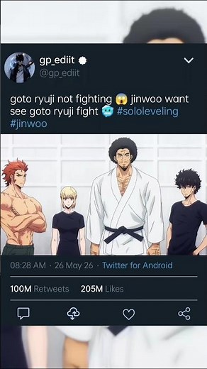 goto ryuji not fighting 😱 jinwoo want see goto ryuji fight 🥶#sololeveling #shadowmonarch #jinwoo