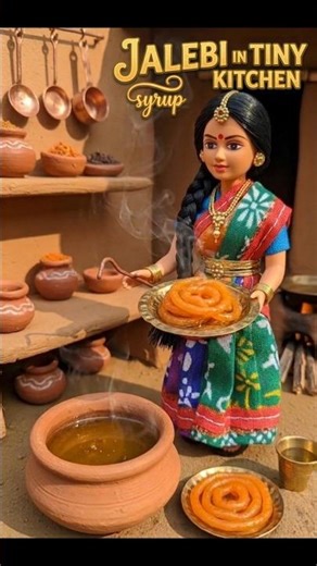 💯🔥Miniature Jalebi Cooking ASMR | Tiny Village Kitchen #miniaturecooking #minicooking #tinycooking