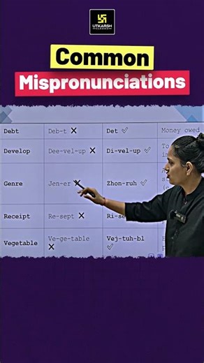 📢Common Mispronunciations in English | Important For SSC Exam #mispronunciation #ssc2025 #sscutkarsh