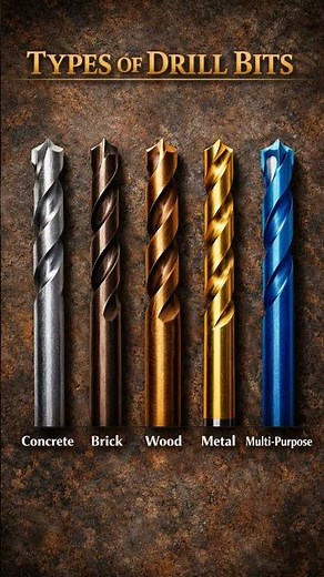 5 Types of Drill Bits and Their Uses | Concrete | Brick | Wood | Metal & Multi-Purpose