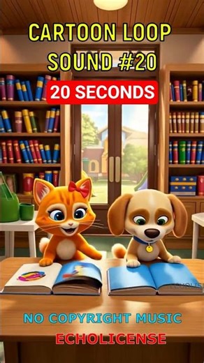 Cartoon Loop No 20- Katty & Puppy School Adventure 🐱🐶#shorts #cat #dog