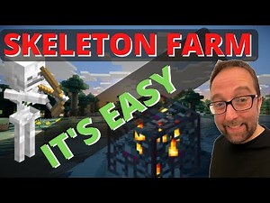 Easy and Simple Skeleton XP Farm for Minecraft version 1.16, 1.17 and 1.18 (Java edition)