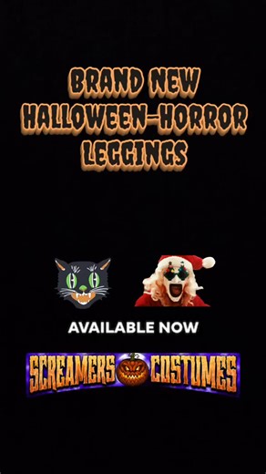 Brand new leggings in stock now at Screamers Costumes. Shop in store or online. #horror #leggings #horrorleggings #arttheclown #santaart #santaarttheclown #terrifier #terrifier3 #artsanta #vintagehalloween #blackcat #halloween #michigan #detroit #clintontownship #screamers #screamerscostumes | Screamers Costumes