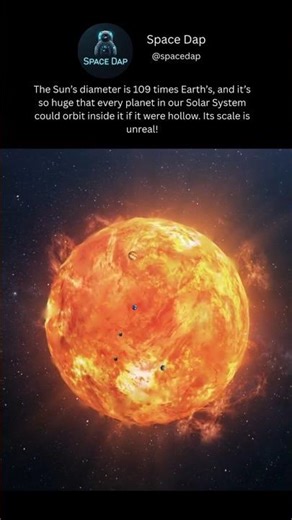 “The Sun’s Insane Size Compared to Every Planet! 🤯🌞”