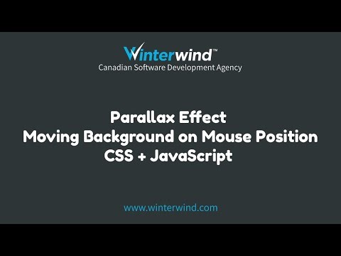 Parallax Effect | Moving Background on Mouse Position with CSS & JavaScript