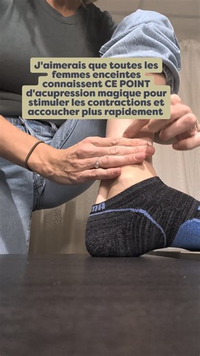 Kassandra • Doula naissance 🌕 on Instagram: "PAPA, VOICI CE QUE TU DOIS FAIRE. Si la naissance avance lentement… Si elle commence à fatiguer… Si vous êtes dans cette longue phase où ça embarque pas assez vite… Ce point peut réellement l’aider. ✦ Où le trouver ? Pose trois de tes doigts au-dessus de l’os de la cheville, côté intérieur de sa jambe. Juste là, un peu en arrière du tibia, il y a un point sensible. C’est lui. ✦ Comment l’utiliser ? • Mets ton pouce directement sur le point. • Presse 