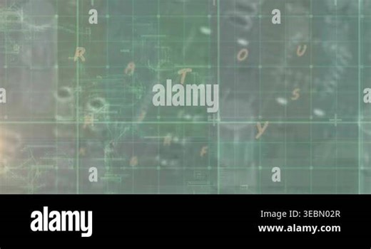 Animation of alphabets over test screen glitch against close up of a computer server. Computer interface and business data storage technology concept Stock Video Footage - Alamy