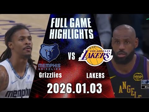 【2025-26 NBA】01/03 #曼菲斯灰熊 vs #洛杉磯湖人 全場賽事精華｜ FULL GAME HIGHLIGHTS｜2025-26 NBA 鎖定緯來！