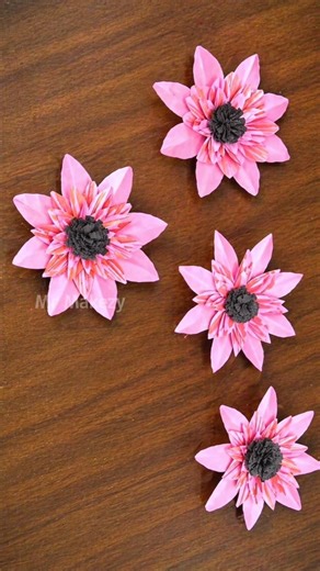 Easy Papaer Flower | paper Flower Making Idea | How to Make Paper Flower #diy #craft #shortsviral