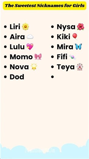 Modern & Trendy Nicknames for Girls 2025👶💕 #shortvideo #trending #girlnames #nicknames #shorts