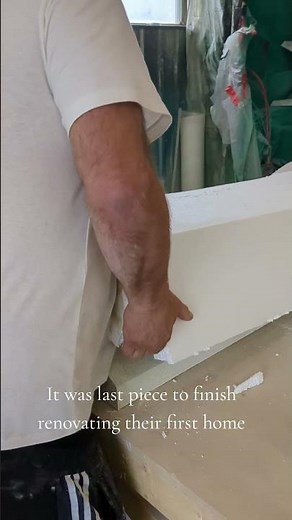 Making a modern cast stone fireplace surround for some new home owners!