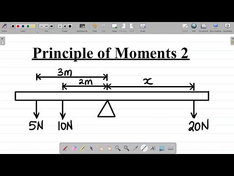 Principles of Moments 2 : Example and Application of the Principle of Moments for Equilibrium.