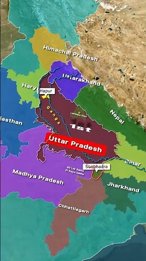 Uttar Pradesh Geography Explained Through Map | Indian Geography