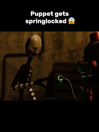 Puppet gets springlocked #puppet #lefty #fnaf #fnaf6 #fyp #shorts