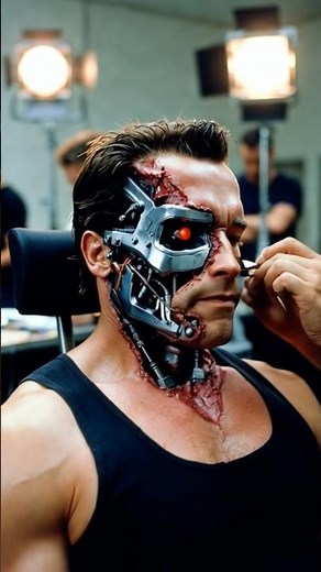 Arnold Schwarzenegger Behind the Scenes – Terminator Makeup Transformation #hollywood
